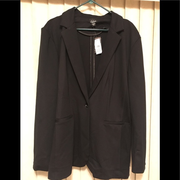 Simply Emma Jackets & Blazers - Black ponte blazer